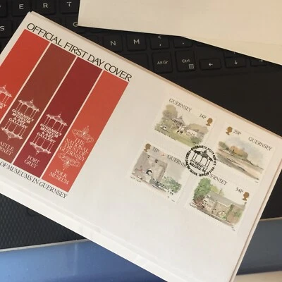 Guernsey First Day Cover  FDC 100 Years of Museums 1986 Castle Cornet Forts - Image 1 of 2