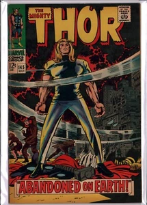 The MIGHTY THOR #145 Abandonado en la Tierra Kirby Art (1967) Marvel en estado bastante bueno- (7,5) - Imagen 1 de 1