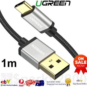 USB C Cable Type C to USB a Fast Charger Nylon Braided Cord Compatible Samsung - Picture 1 of 9