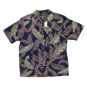 New Eddie Bauer Mens Medium Relaxed Fit Button Up Hawaiian Short Sleeve Shirt - Picture 1 of 4