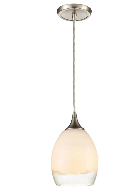 Mini colgante Cirrus de 1 luz de alce Lighting en níquel satinado Foto 1 de 1