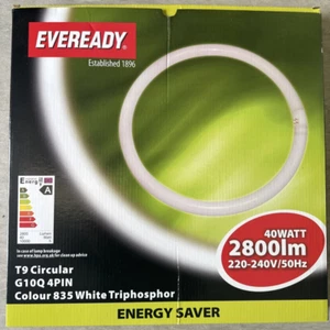 EVEREADY T9 CIRCULAR FLUORESCENT TUBE 40W/835 G10Q 4 Pin, 2800 Lumens - Picture 1 of 5
