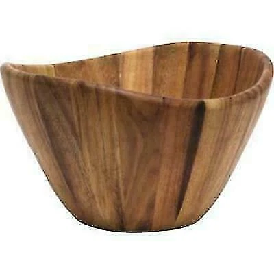 Lipper International 1174 Large Acacia Wave Salad Bowl