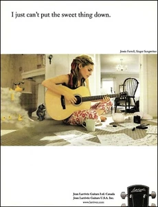 Jessie Farrell 2001 Larrivee Akustikgitarre & Lillix GHS Saiten Werbung - Bild 1 von 4