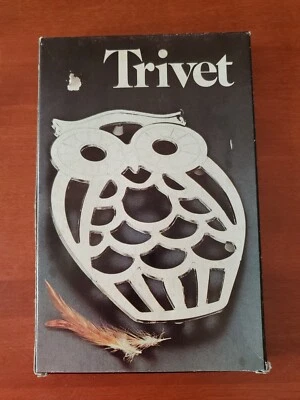 NIB! Owl (Silverplate) Trivet by Leonard Silver Mfg - Image 1 of 4