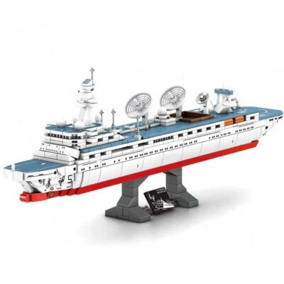 Building Blocks MOC Military WW2 Survey Vessel Warship Bricks DIY Model Kids Toy - Image 1 of 4