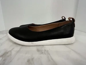 Gentle Soul Kenneth Cole Bella Black Leather Flats Sz 7 Display Model Comfort - Picture 1 of 9
