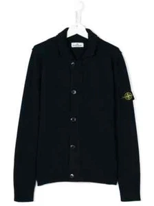 Stone Island Junior Cardigan Knit In Navy - Picture 1 of 3