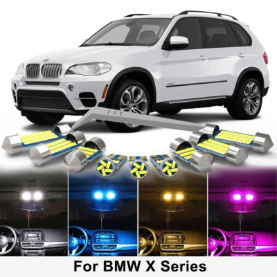 For BMW X1 E84 F48 X2 F39 X3 E83 F25 X5 E53 E70 X6 E71 LED Interior Light Bulbs - Imagem 1 de 4