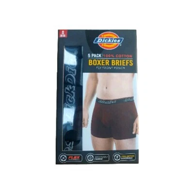 Calzoncillos boxer de algodón Dickies 5pk talla pequeña W 28 30 pantalones nuevos en caja negros grises  Foto 1 de 4