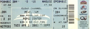 Boleto Pearl Jam - Peps Center Denver Colorado - 1 de abril de 2003 - Imagen 1 de 2
