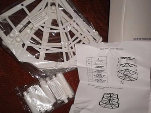 Multi tier corner/ dish organizer Hampton Direct INC 10 count - Picture 1 of 3