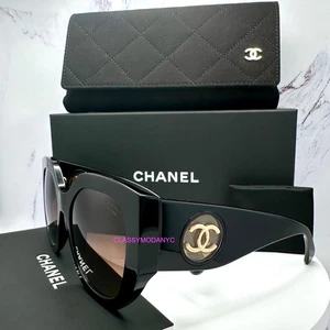 CHANEL Sunglasses Newest Collection Black 5550 C786/S9 Polarized Gold CC Chanel - Picture 1 of 17