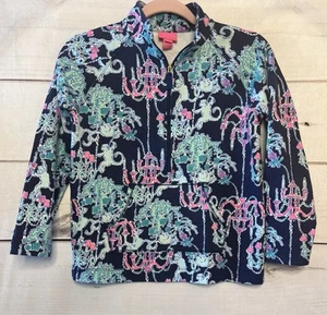 Girls Lilly Pulitzer Popover Size XL Navy Monkeys - Picture 1 of 5