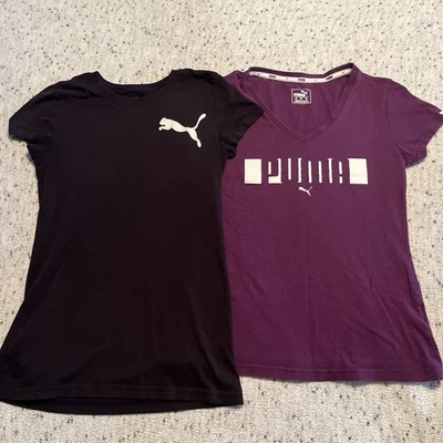 Conjunto de 2 Camisetas PUMA Para Mujer Talla XS Ropa Activa con Logo Largo Calce Ajustado Gimnasio Prendas para el torso Foto 1 de 4