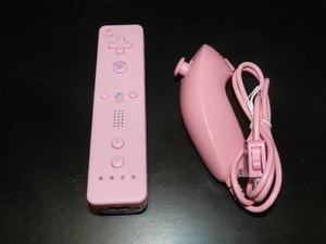 Pink Remote Controller & Nunchuck For Nintendo Wii Wii U Tested - Picture 1 of 2