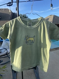 Life is Good Dog with Bone Light Green Shirt Size Small 6 8 Girls - Picture 1 of 4