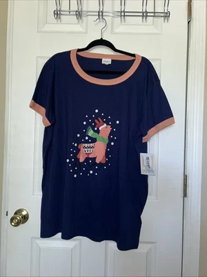 NUEVO CON ETIQUETAS Camisa Lama Lularoe Navidad/Invierno para Mujer 3xl Nueva con Etiquetas Foto 1 de 4