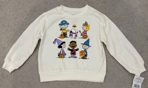 Peanuts Charlie braun Halloween Kinder Sweatshirt Größe 5 Kind neu mit Etikett  - Bild 1 von 4