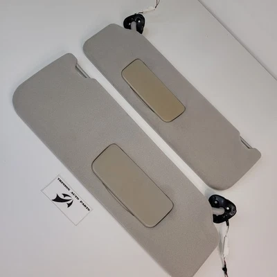 Par de parasoles Toyota Sienna 2005-2010 con espejo retrovisor gris tela OEM Foto 1 de 3