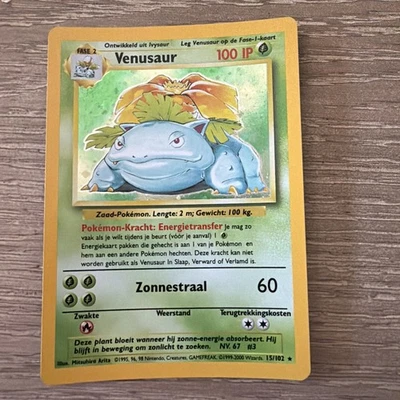 Pokémon Venusaur Base Set Unlimited DUTCH Holo Rare #15 NM - Image 1 of 2