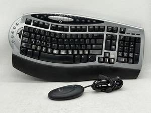 Microsoft Wireless Comfort Keyboard 4000 Model 1045 Mouse & Transmitter - Picture 1 of 11