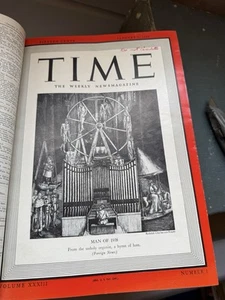 Magazine Time. Adolf Hitler "Man of the Year" Jan-March 1939 Hardcover Bound - Imagen 1 de 1