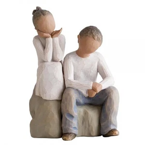 Willow Tree Figurine - Brother and Sister (Darker Skin & Hair) 27352 By Susan Lo - Picture 1 of 5