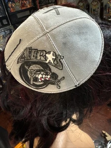 Leder Wildleder Kippah Yarmulka Kipot Kippot HOUSTON AEROS Custom - Bild 1 von 6