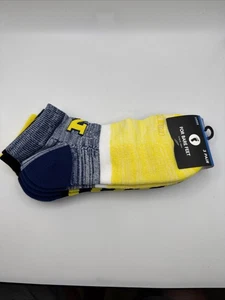For Bare Feet NCAA Herren L Streifen Stapel 3er Pack Söckchen Michigan Wolverines - Bild 1 von 6