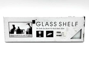 Fired Earth Glass Works Glass Shelf Pro Recessed Tile Shelf 13.6 X 3.6 X .32 NEW - Picture 1 of 10