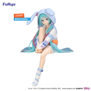 Genuine Hatsune Miku Bunny Ear Pajamas FuRyu Noodle Stopper Vocaloid Figure - Picture 1 of 9