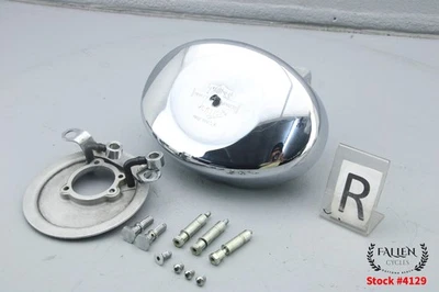 Harley Softail 2003 cubierta de admisión de filtro de aire + kit de placa posterior sólida cromo #4129 Foto 1 de 4