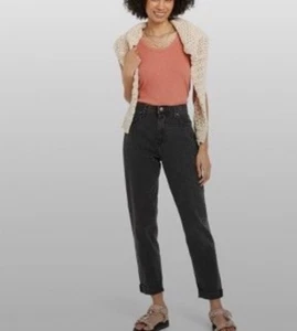 Women’s Universal Thread Boyfriend Jeans Black Washed 2 Retail $36 - Picture 1 of 7
