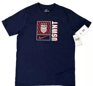 NWT Nike Core Short Sleeve T-Shirt TEAM USA Navy USWNT Soccer Kids size M, L, XL - Picture 1 of 3