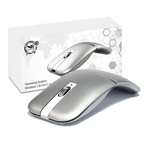 Foldable Arc Wireless Mouse Silent Click Bluetooth 5.0 and 2.4GHz Dual Modes ... - Picture 1 of 7