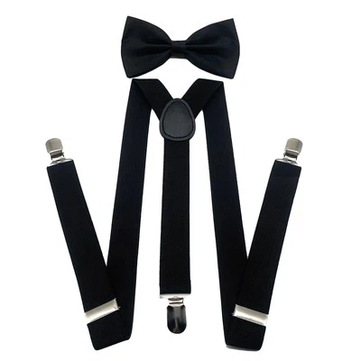 Pajarita elástica ajustable con tirantes anchos espalda en Y para hombre incluida 1 pieza Foto 1 de 4