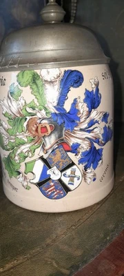  Hasso-Nassovia 1891 Bierkrug Studentika - Bild 1 von 4