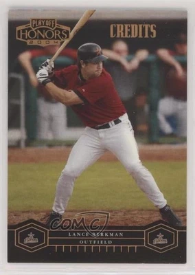 2004 Playoff Honors Credits Bronze /100 Lance Berkman #90 - Image 1 of 2