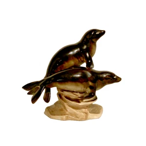 Vintage Ceramic Japan Sea Lion Animal Figurine Painted 5.75" Ocean Aquatic - Picture 1 of 3