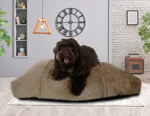 Cama para mascota color Faux Fur Camel talla S - Picture 1 of 4