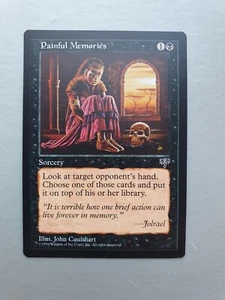 Painful Memories, MTG Mirage (1996) Uncommon Black Sorcery NM - Picture 1 of 2