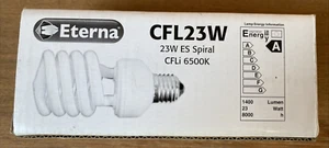 ETERNA 23W 240V ES spiral 6500K CFL Daylight t Lamp CFL23W - Picture 1 of 6