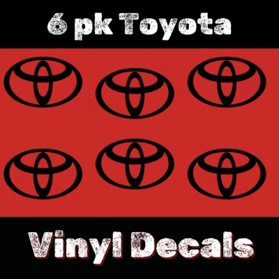 6 calcomanías adhesivas de vinilo con el logotipo de Toyota - 2" - 4" para automóvil, camión, RAV, SUV, rueda Foto 1 de 4