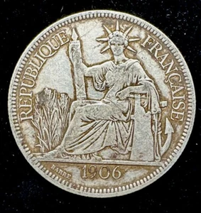 1906 A Republique Francaise - Piastre De Commerce Indo Chine .900 27 GR - Picture 1 of 2