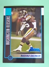 2002 Bowman Football Card #236 Rashad Bauman Rookie - Washington Redskins 