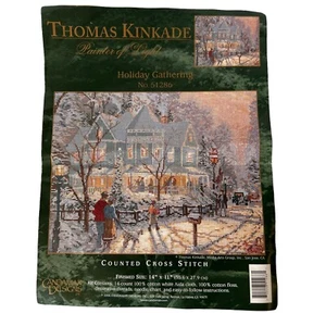 Candamar Designs Thomas Kinkade Needlepoint Kit Holiday Gatherine No. 51286 - Picture 1 of 6