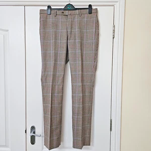 Hackett Mens Wool Tartan Evening Trousers 36" Waist 34" Length - Picture 1 of 10