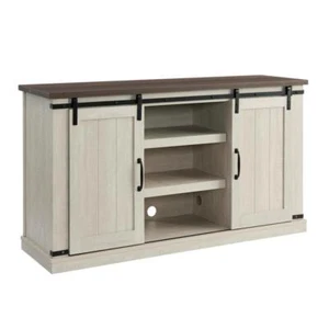 TV Stand Entertainment Console for TV Upto 60"w/Sliding Doors&Open Storage Space - Picture 1 of 12