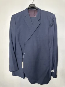 Giacca Jack Victor uomo 56L blu navy tuta 100% lana blazer e pantaloni - fantasia - Foto 1 di 12